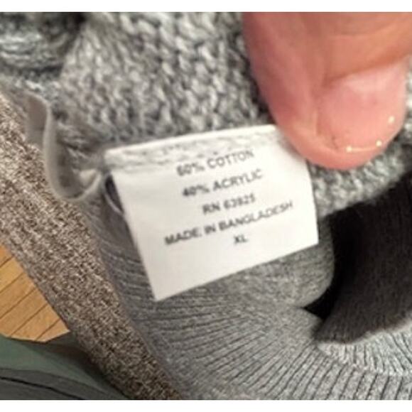 NWT Method Gray Heather Mens Pullover Cowl Sweater Size XL - Picture 7 of 8